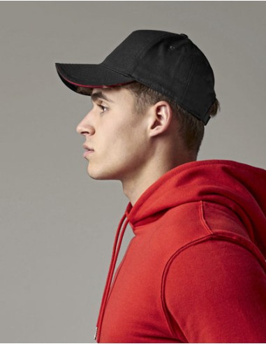 BEE-B825C-EarthAware® Classic Organic Cotton 5 Panel Cap - Sandwich Peak